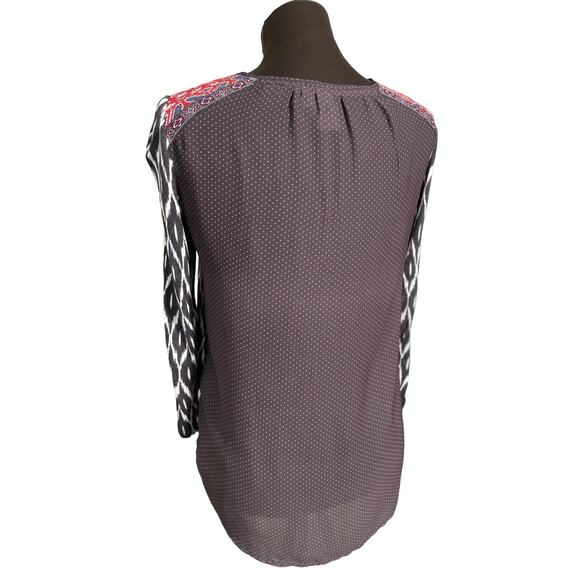 One September Unique Style Top, Aztec/tassels/polka dots, Small, long sleeve - Picture 2 of 5